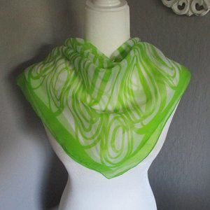 Spring green 1960s MCM chiffon scarf
